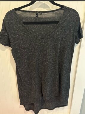 Cotton On Heather Charcoal V-Neck Short Sleeve Tee